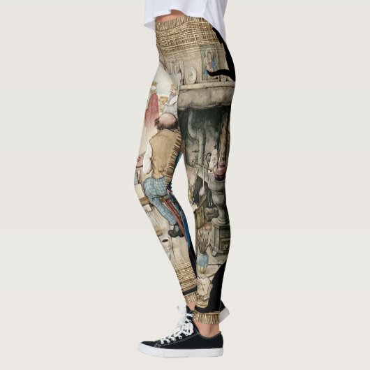 Ein Vintager Kunstdruck Leggings (Links)