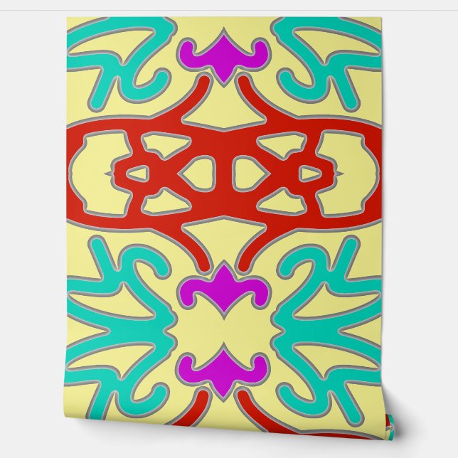 Ein Vintager mehrfarbiger Klassiker "Ratti_Creativ Tapete (Abrollen)