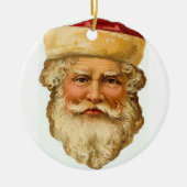 Ein Vintager Santa Keramik Ornament (Vorne)