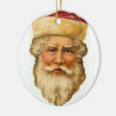 Ein Vintager Santa Keramik Ornament (Links)