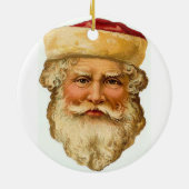 Ein Vintager Santa Keramik Ornament (Hinten)