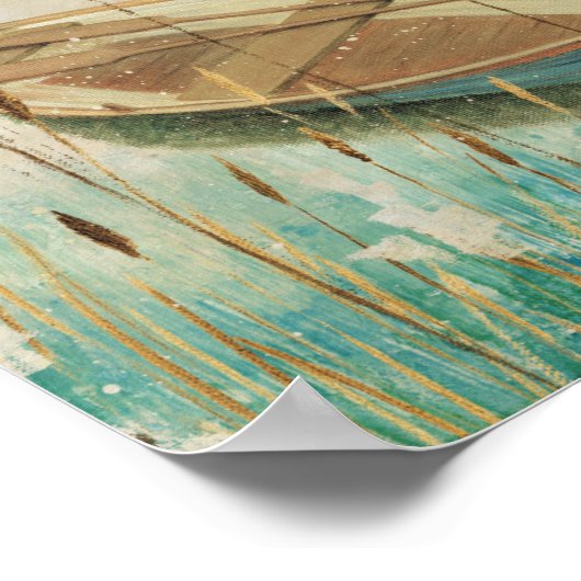 Ein Vintager Teich Poster (Ecke)