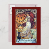 Ein Vintager Urlaub *Glückliches Halloween* Feiertagspostkarte (Vorne/Hinten)