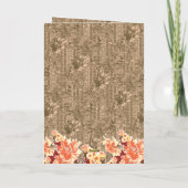 Ein Vintages Blumenmuster mit aufwändiger brauner  (Rückseite)