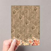 Ein Vintages Blumenmuster mit aufwändiger brauner  Acryleinladungen (Insitu (Handheld))