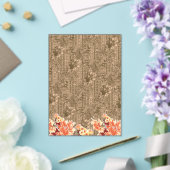 Ein Vintages Blumenmuster mit aufwändiger brauner  Acryleinladungen (In Situ (Hochzeit))