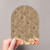 Ein Vintages Blumenmuster mit aufwändiger brauner  Acryleinladungen (Insitu (Handheld))