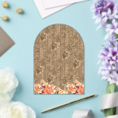 Ein Vintages Blumenmuster mit aufwändiger brauner  Acryleinladungen (Insitu (Hochzeit))