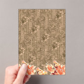 Ein Vintages Blumenmuster mit aufwändiger brauner  Acryleinladungen (Insitu (Handheld))