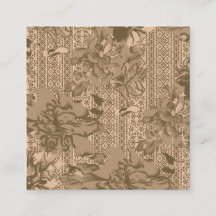 Ein Vintages Blumenmuster mit aufwändiger brauner 