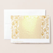 Ein Vintages Blumenmuster mit aufwändiger brauner Folienkarte (Rückseite mit Umschlag)