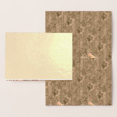 Ein Vintages Blumenmuster mit aufwändiger brauner Folienkarte (Anzeige)