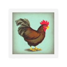 Ein Vintages Brown Rooster