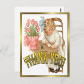 Ein Vintages Dankeschön Postkarte (Vorne/Hinten)