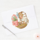 Ein Vintages Dankeschön Runder Aufkleber (Umschlag)