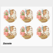 Ein Vintages Dankeschön Runder Aufkleber (Blatt)