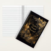 Ein Vintages Goldenes Blumengebet Notizblock (Innen)