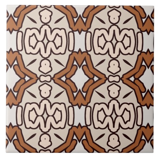 Ein Vintages mehrfarbiges Muster Fliese (Vorderseite)