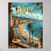 Ein Vintages Nizza, Frankreich Poster (Vorne)