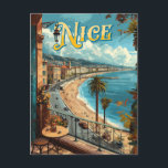 Ein Vintages Nizza, Frankreich Postkarte<br><div class="desc">Mit dieser charmanten,  Vintagen Postkarte aus Nizza können Sie in die Vergangenheit zurückreisen. Diese qualitativ hochwertige Postkarte zeigt eine schöne Abbildung,  die das Wesen dieses ikonischen Zieles erfasst. Ideal,  um Gruß von Ihren Reisen zu verschicken oder eine Touch französischen Flairs zu Ihrem Zuhause Dekor hinzuzufügen.</div>