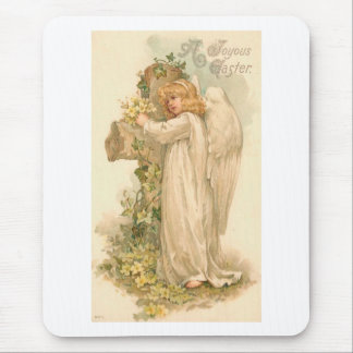 Ein Vintages Ostern des Osterangels Mousepad