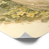 Ein Vintages Ostern des Osterangels Poster (Ecke)