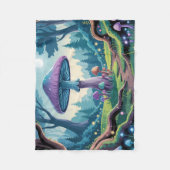 Ein violetter Pilz Fleecedecke (Vorderseite)