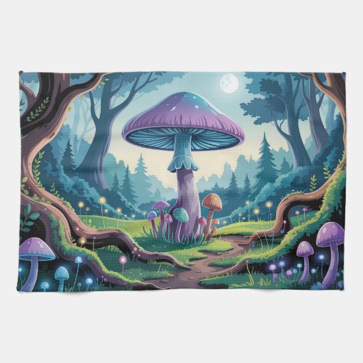 Ein violetter Pilz Geschirrtuch (Horizontal)