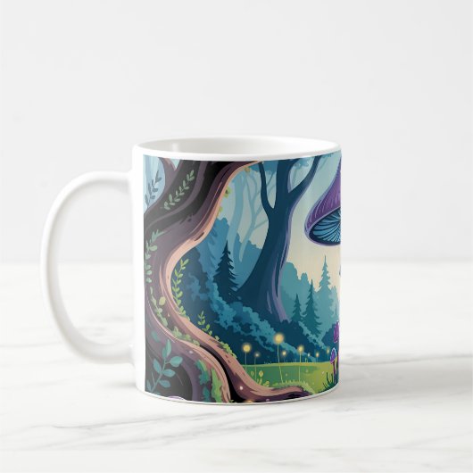 Ein violetter Pilz Kaffeetasse (Links)