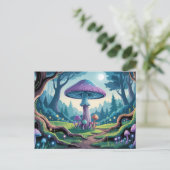 Ein violetter Pilz Postkarte (Stehend Vorderseite)
