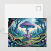 Ein violetter Pilz Postkarte (Vorne/Hinten)