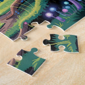 Ein violetter Pilz Puzzle (Seite)