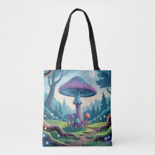 Ein violetter Pilz Tasche