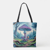 Ein violetter Pilz Tasche (Rückseite)