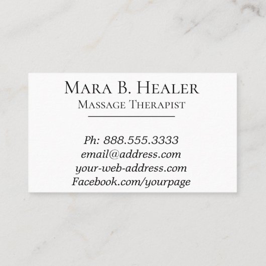 *~* ein visitenkarte (Rückseite)