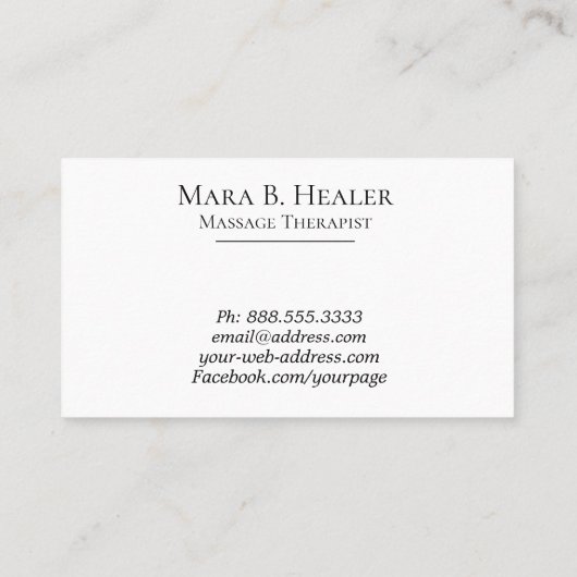 *~* ein visitenkarte (Rückseite)