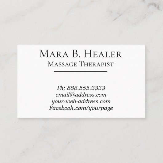 *~* ein visitenkarte (Rückseite)