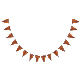 Ein visuell auffälliges Muster, das Orange und b k Wimpelkette