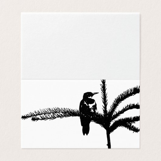 Ein Vogel auf dem Zweig (Außenseite Aufgefaltet)