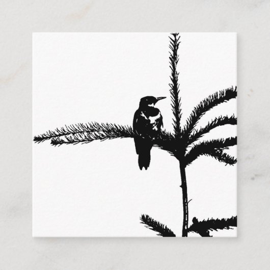 Ein Vogel auf dem Zweig Begleitkarte (Vorderseite)