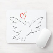 Ein Vogel des Friedens und des Herzens Mousepad (Mit Mouse)