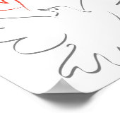 Ein Vogel des Friedens und des Herzens Poster (Ecke)