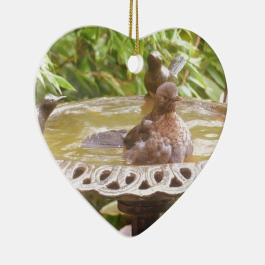 Ein Vogel im Bad Keramikornament (Rechts)