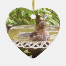 Ein Vogel im Bad Keramikornament