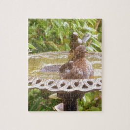 Ein Vogel im Bad Puzzle