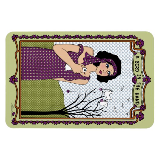 Ein Vogel im Hand_A_ Flex Magnet 4"x6" (Horizontal)