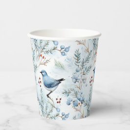 Ein Vogel im kalten Winter - Pappbecher