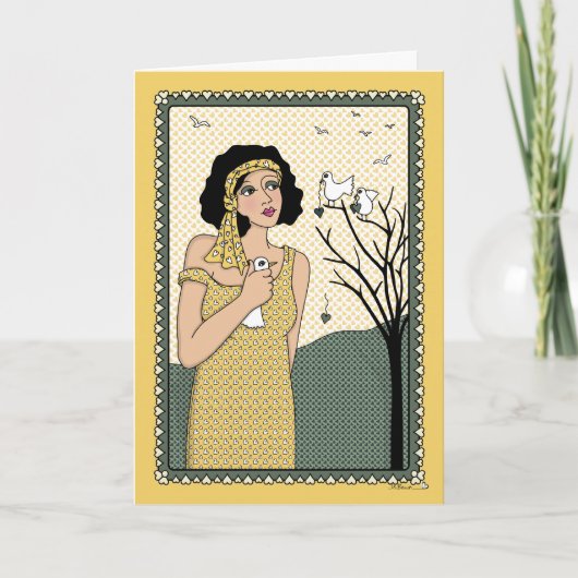 Ein Vogel in der Hand_C_Greeting-Karte Karte (Vorderseite)