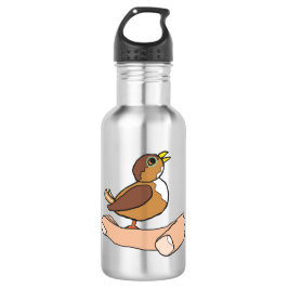 Ein Vogel in der Hand Edelstahlflasche