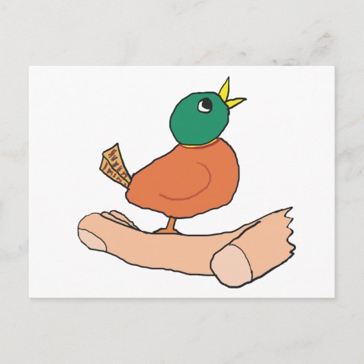 Ein Vogel in der Hand ist in Bush zweitrangig Postkarte (Vorderseite)